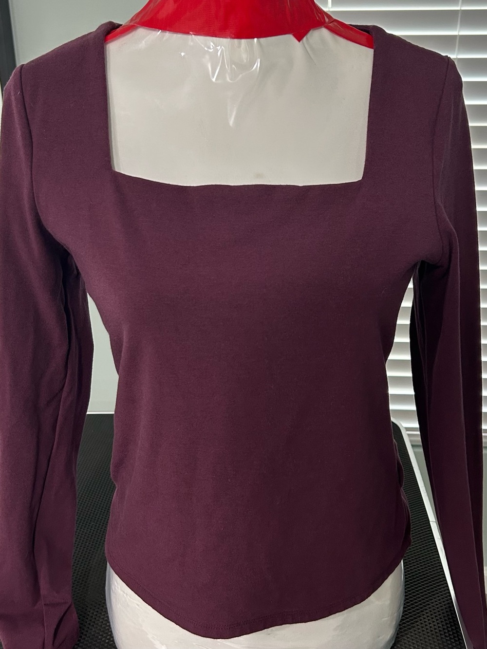 Express Square Neck Long-Sleeve Top